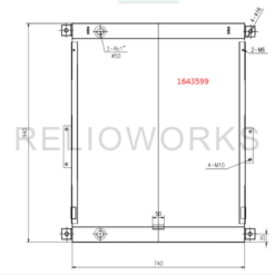Alternative view of Relioworks Engine Radiator 1643599 – For Caterpillar 315B, 317B LN, 318B, 318B LN