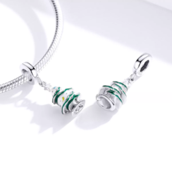 Alternative view of White Christmas Tree Charm 925 Sterling Silver