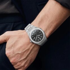 Alternative view of Men's Analog Watch - Stainless Steel Strap, 44mm Round Steel Case, Luminous Hands, Water Resistant