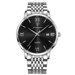 Men's Analog Watch - Stainless Steel Strap, Automatic Date, Water Resistant
