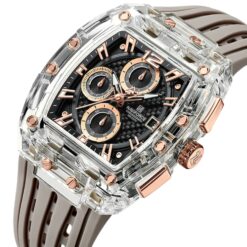 Alternative view of Men's Analog Watch - Silicone Strap, 14mm Tonneau Dial, Water Resistant