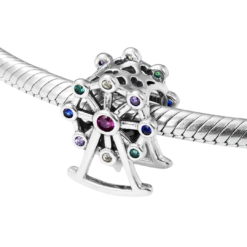 Alternative view of Colorful Ferris Wheel Charm 925 Sterling Silver
