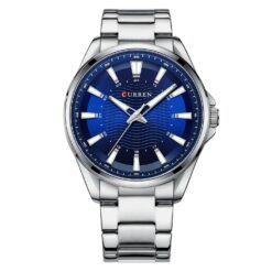 44mm Stainless Steel Dress Watch – Luminous Hands, Butterfly Clasp | 3 Case & 4 Dial Colors