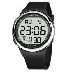 Self-Setting Talking Watch for Seniors – Large LCD Display, Voice Announces Time & Date, Easy-to-Read Big Numbers for Low Vision or Elderly (Auto Atomic Time Sync)