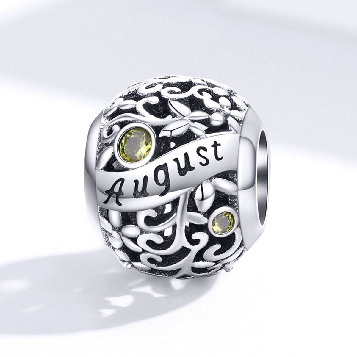 Peridot Birthstone August Charm 925 Sterling Silver - Image 2