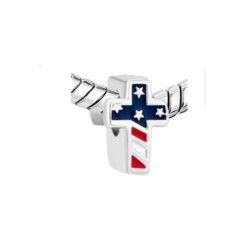 Alternative view of USA Flag Cross Charm