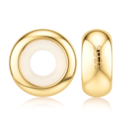 Alternative view of Gold Stopper Charms Set of 2 925 Sterling Silver