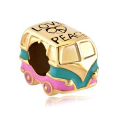 Alternative view of Hippie Bus Charm  - Love Peace Charm