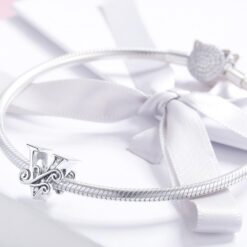Alternative view of Letter V Initial Alphabet Charm